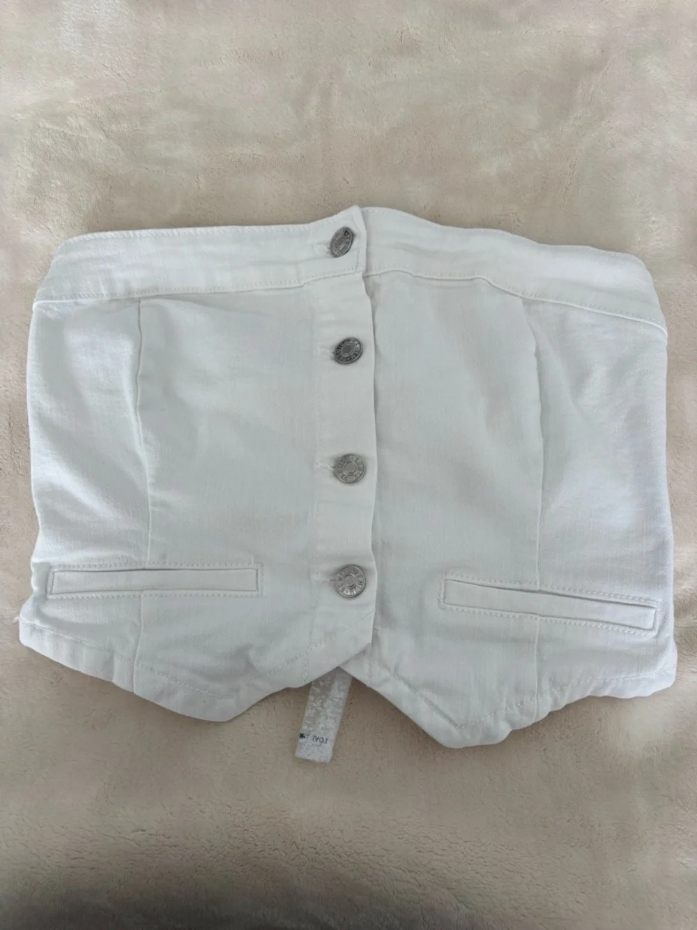Love Tree DENIM white crop top - Picture 1 of 3